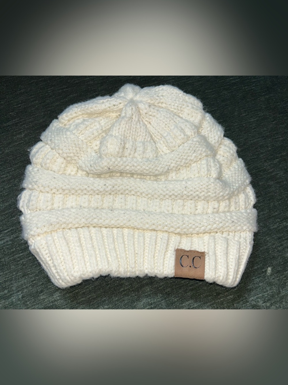 C.C Cream Cable Knit Beanie